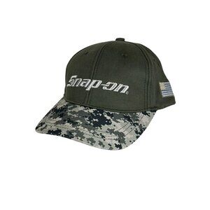 Snap On Staples Ball Cap Hat Unisex‎ Adult Gray Digital Camo EUC